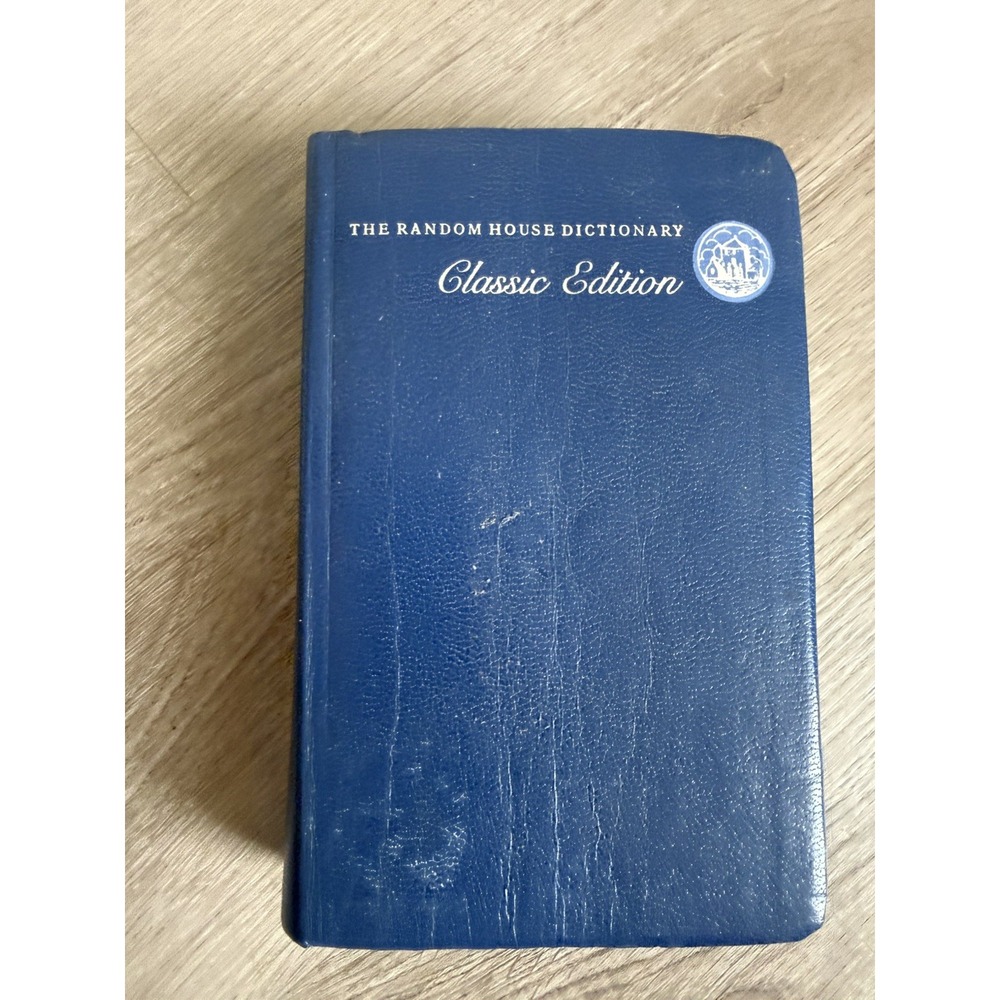 Random House Dictionary Classic Edition Blue Faux Leather Vintage 1983 Hardcover